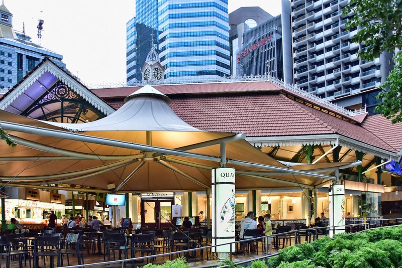 Рынок Лау Па Сат (Lau Pa Sat Market) в самом сердце Сингапура